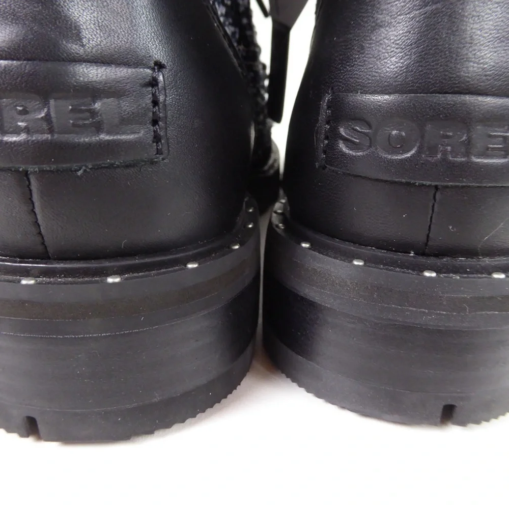Sorel Waterproof Leather & Textile Mixed Media Womens Lennox Boots NWT Shearling - Picture 3 of 14